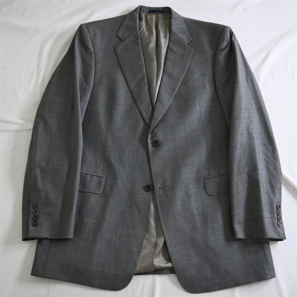 Daniel Cremieux Other - Daniel Cremiuex 42L Gray Sharkskin Loro‎ Piana Blazer Suit Jacket Sport Coat